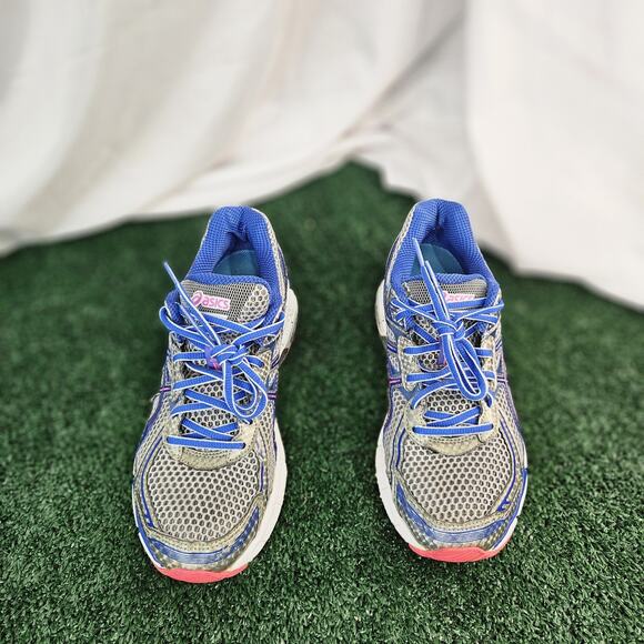 Asics GT 1000 Running Training Shoes Womens Gray Blue Pink Size 7.5 T3R5N - Picture 8 of 10